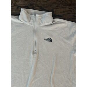 The North Face 1/4 Zip Pullover Lightweight Cream Fleece Jacket Size Large
